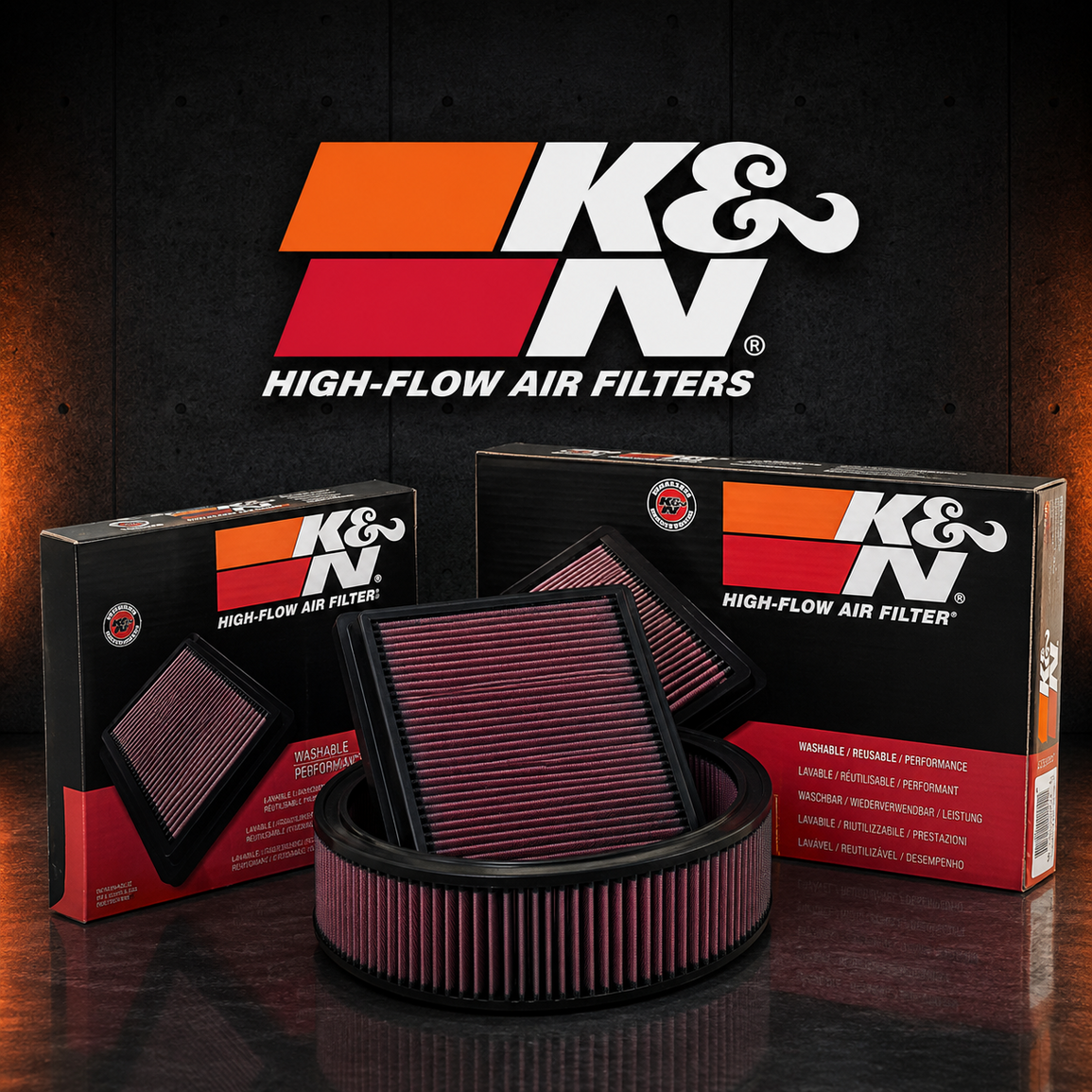 K&N High-flow air filters