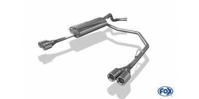 Fox uitlaat VW Bora 1J/ Bora Variant 1J einddemper uitgang rechts/links - 2x76 Typ 13 rechts/links