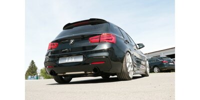 BMW F20/21 - 118i met OPF einddemper dwars uitgang rechts/links - 1x100  25 rechts/links zwart ge&euml;mailleerd