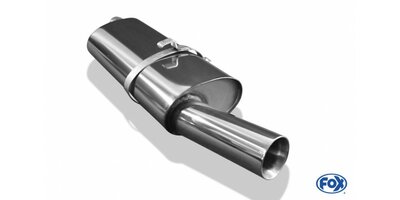 Opel Astra F-CC einddemper 1-punts ophanging Single-flow - 1x80 Typ 24