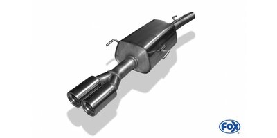 Opel Astra G Coupe/ Cabrio einddemper &Oslash; 60mm - 2x76 Typ 13