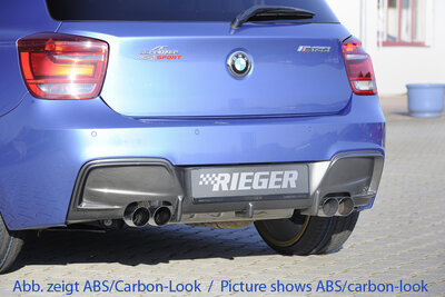 Rieger Tuning diffuser BMW 1-serie F20 alleen voor M-Serie achterskirt