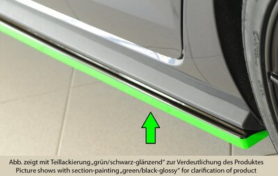 Rieger Tuning sideskirt aanzetstuk VW Polo (AW) voor originele GTI-/R-Line-sideskirt