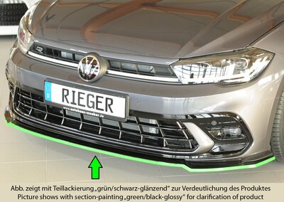 Rieger Tuning splitter VW Polo (AW) voor originele GTI- / R-line voorbumper