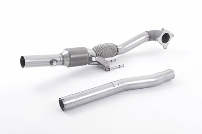 Milltek Cast Downpipe with HJS High Flow Sports Cat Seat Leon FR 2.0 T FSI 200-211pk