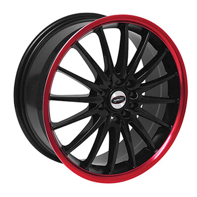 Team Dynamics Jet RSX Gloss Black + red trim 6,5 x 15-inch