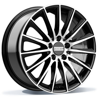Fondmetal AIDON (FMI04 MAL) - GLOSSY BLACK MACHINED - 8.5J x 20inch ET50 5x112 naaf 66.5