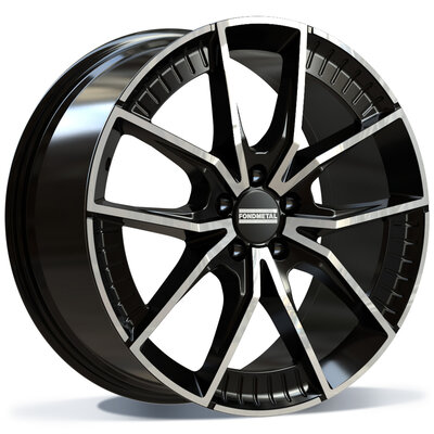 Fondmetal ELATHA (FMI11) - GLOSSY BLACK MACHINED - 8.50J x 21inch ET42 5x114.3 naaf 66.10