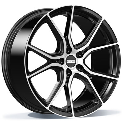 Fondmetal STC45 - GLOSSY BLACK MACHINED - 9J x 20inch ET40 5x114.3 naaf 75