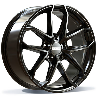 Fondmetal ZELOS (FMI15) - GLOSSY BLACK - 11J x 21inch ET60 5x130 naaf 71.6