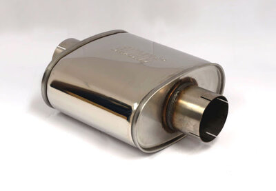 Simons Universele uitlaatdelen  &Oslash; 89mm / 3,5 rvs uitlaatdelen Demper ovaal 