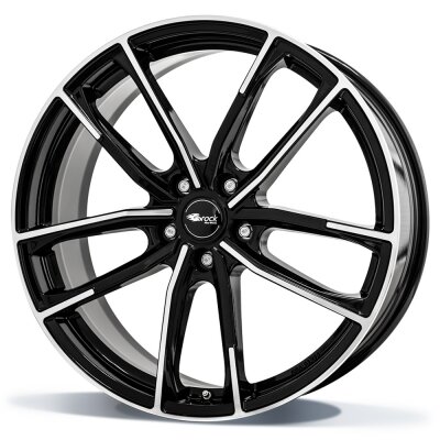 Brock B38 - zwart glanzend - front polijst (SGVP) - 8J x 19inch ET39 5x112 naaf 66.6