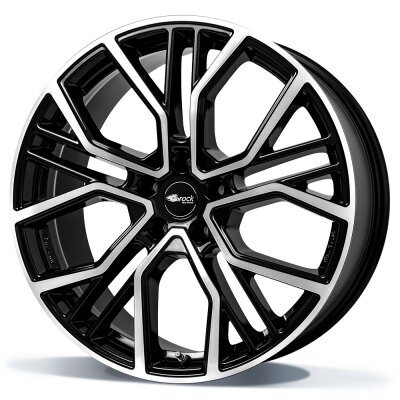 Brock B41 - Glanzend zwart / front gepolijst (SGVP) - 8.5J x 21inch ET43.5 5x120 naaf 72.6