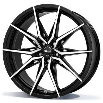 Brock B42 - Glanzend zwart / front gepolijst (SGVP) - 8J x 18inch ET42 5x108 naaf 72.6