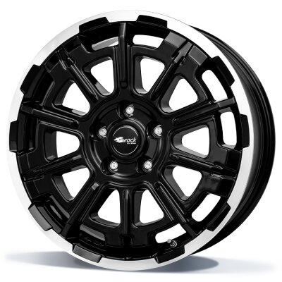 Brock B45 - Zwart glanzend - front polijst (SGVP) - 8J x 20inch ET45 6x139.70 naaf 92.4