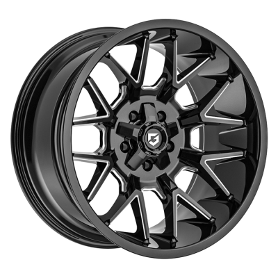 Gear Off Road PRIMACY - GLOSSY BLACK MILLED - 9J x 20inch ET0 5x114.3 naaf 78.1