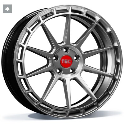 TEC GT8 - hyper silver - 8J x 18inch ET35 5x120 naaf 72.6