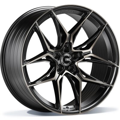 TEC GT9 - Black matt front polished - shadow Edition - 9J x 19inch ET40 5x112 naaf 66.6