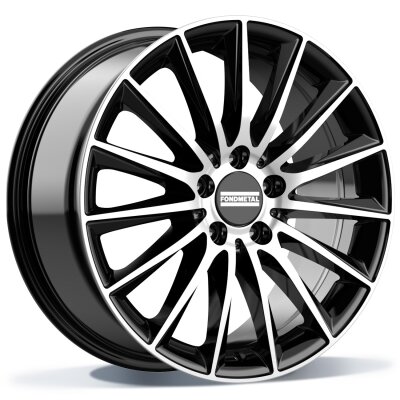 Fondmetal AIDON (FMI04 MAL) - GLOSSY BLACK MACHINED - 9.5J x 20inch ET22 5x112 naaf 66.5