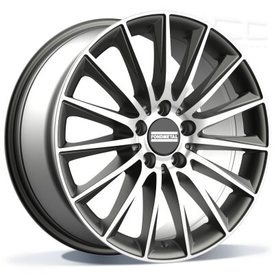 Fondmetal AIDON (FMI04) - GLOSSY TITANIUM MACHINED - 9.5J x 20inch ET41 5x112 naaf 66.5