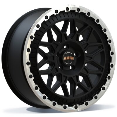 Fondmetal BLUSTER (8400) - MATT BLACK MACHINED LIP - 8.5J x 17inch ET37 5x127 naaf 71.6