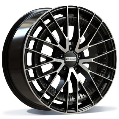 Fondmetal KARI (FMI12) - GLOSSY BLACK MACHINED - 9J x 21inch ET30 5x112 naaf 66.5