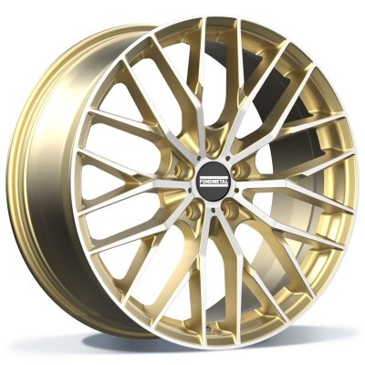 Fondmetal MAKHAI (FMI05) - GLOSSY GOLD MACHINED - 9J x 20inch ET26 5x114.3 naaf 67.2