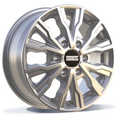 Fondmetal PRO2 (8600) - GLOSSY SILVER - 7J x 17inch ET50 6x130 naaf 84.1