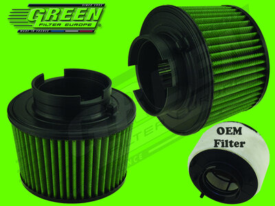 GREEN Vervangingsfilter Audi A5 (8T, 8F) 2007- 2007- 2.0 TDi mot.CNHA rond filter