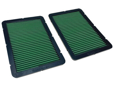 GREEN Vervangingsfilter Ferrari F430 2004-2009 4.3 V8 Challenge/Scuderia/Spider set van 2 filters