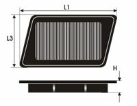 GREEN Vervangingsfilter Jeep Wrangler 2003- 2.4i TJ