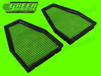 GREEN Vervangingsfilter Porsche 911 (991/911.2) 2011- 2011-2015 3.8 S H6 /Carrera/Carrera cabrio/Carerra 4 [991] 294kw