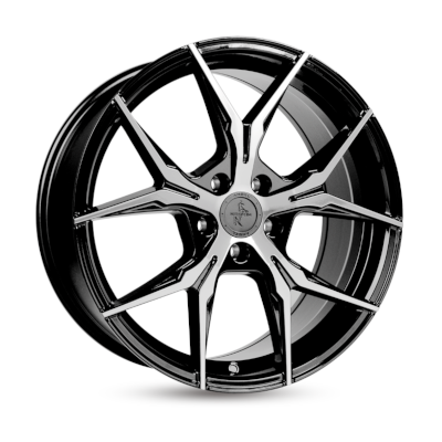 Keskin KT19 - BLACK FRONT POLISH - 8.5J x 19inch ET30 5x112 naaf 72.6
