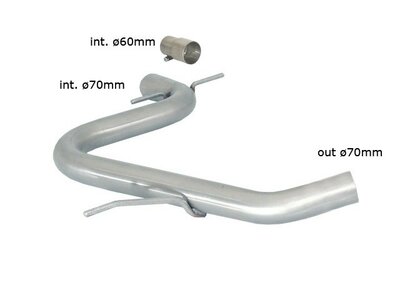 Ragazzon Middendemper VW Golf Mk6 (typ 1K) - 2.0 GTI TSI (155 / 173kW) &oslash;70mm 2009-