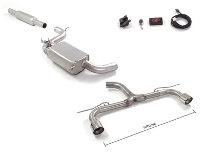 Ragazzon Voordemper van rvs + Middendemper VW Golf Mk7.5 (typ AU) - 2.0TSI GTi (169KW) 76mm 2017-2018