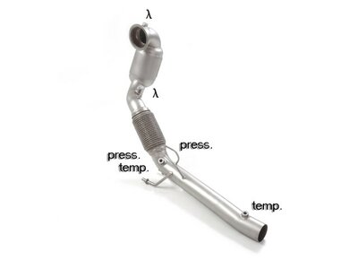 Ragazzon RVS Metalen katalysator 200 cpsi VW Golf Mk8 (typ CD) - 2.0GTi (180kW) 70mm 2020-2024