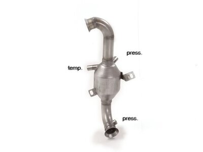 Ragazzon Katalysator + RVS Roetfilter Vervangingspijp Peugeot 206 - 1.6 Hdi (80Kw) 2001- + 1.6 Hdi FAP (80kW) 2004-