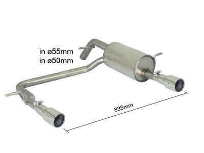 Ragazzon Einddemper Peugeot 208 Mk1 2012-2019 - XY 1.6 16V THP (115kW) 2012-