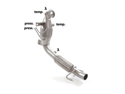 Ragazzon Katalysator + RVS Roetfilter Vervangingspijp BMW 2serie Active Tourer(F45) 2014-2021 - 218d (110kW) 2014-2018