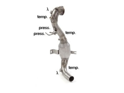 Ragazzon Katalysator + RVS Roetfilter Vervangingspijp Fiat 500 (typ312) 2007- 1.3 Multijet (70kW) 2015-