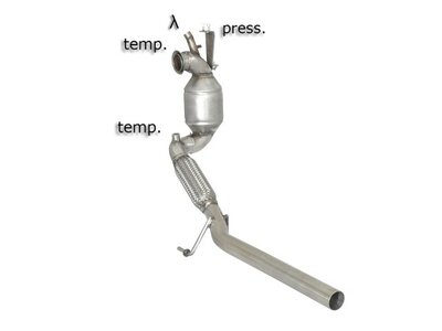 Ragazzon Katalysator + RVS Roetfilter Vervangingspijp Audi A1 (typ 8X) 2010-2018 - 2.0TDi DPF (105kW) 09/2010-2014