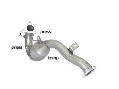 Ragazzon Katalysator + RVS Roetfilter Vervangingspijp Audi A4 (typ 8K - B8) 2007-2015 - 2.7TDi V6 (140kW) 06/2007-2011