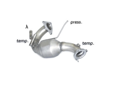 Ragazzon Katalysator + RVS Roetfilter Vervangingspijp Audi A7 (typ 4G) 2011-02/2018 - 3.0TDi V6 Quattro (180kW) 2011-2014