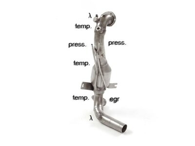 Ragazzon Katalysator + RVS Roetfilter Vervangingspijp Opel Corsa E 2014-2019 - 1.3CDti 70kW 11/2014-2018