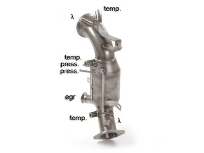 Ragazzon Katalysator + RVS Roetfilter Vervangingspijp Alfa Romeo Giulia(952) 2016- 2.2TD Q4 Veloce (154kW) 2017-08/2018