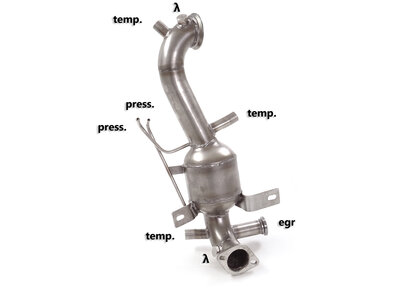 Ragazzon Katalysator + RVS Roetfilter Vervangingspijp Alfa Romeo Giulietta(940) 2010-2020 - 1.6JTDm2 (88kW) 2015-2018