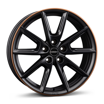 Borbet LX19 - black matt rim cooper - 8J x 19inch ET40 5x112 naaf 66.5