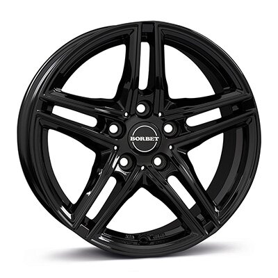 Borbet XR - black glossy - 8J x 18inch ET15 5x112 naaf 66.6
