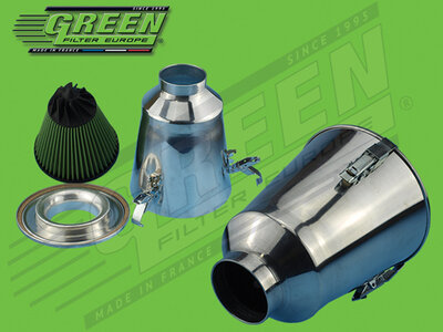 GREEN Universele Power Filter Twister Aluminium XL hoogte 232 mm, basis 190 mm, top 79 mm