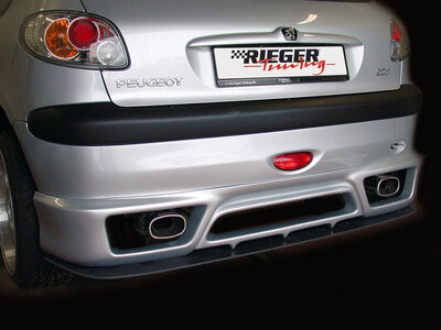 Rieger Tuning achterbumper verlenging Peugeot 206